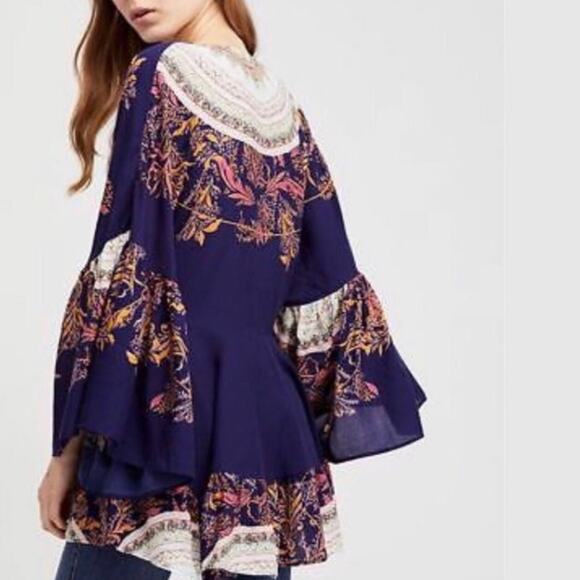 Free People Sunset Dreams Printed Tunic Sz XS - Picture 11 of 13